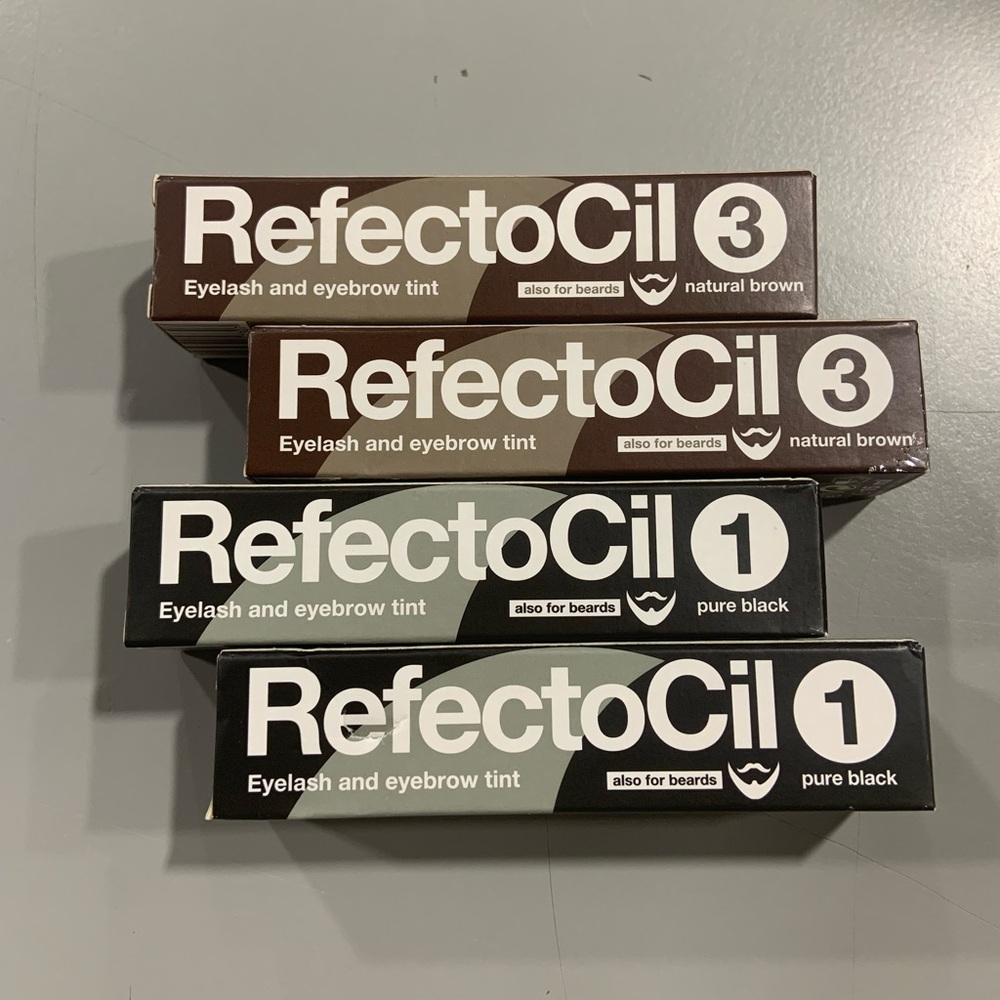 4pcs Set REFECTOCIL Eyebrow & Eyelash Tint *2-Black + 2-Natural Brown**
